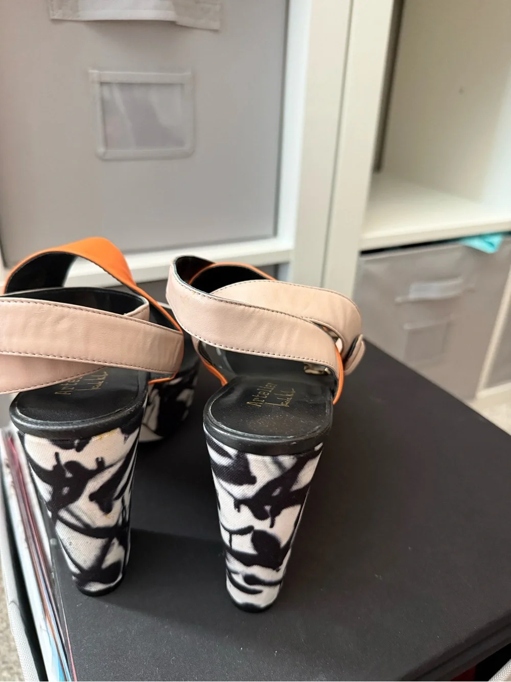 Orange & Cream Platform Sandal for Women